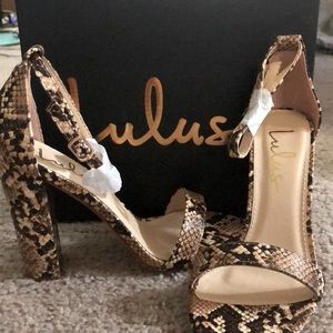 Lulu snake heels. Size 5 1/2